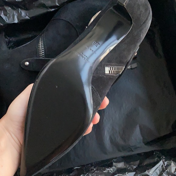 Saint Laurent Charlotte 55 Suede Ankle Boots FR 38 - Picture 3 of 6